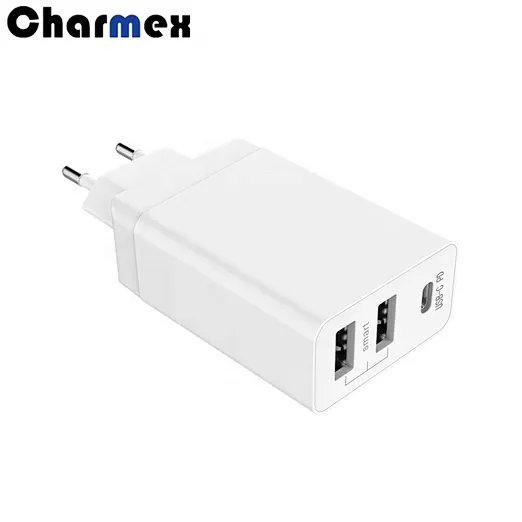 New PD30W Travel Charger Fast Charge Mobile Tablet PC 3 Port Foldable Foot Portable QC Charger