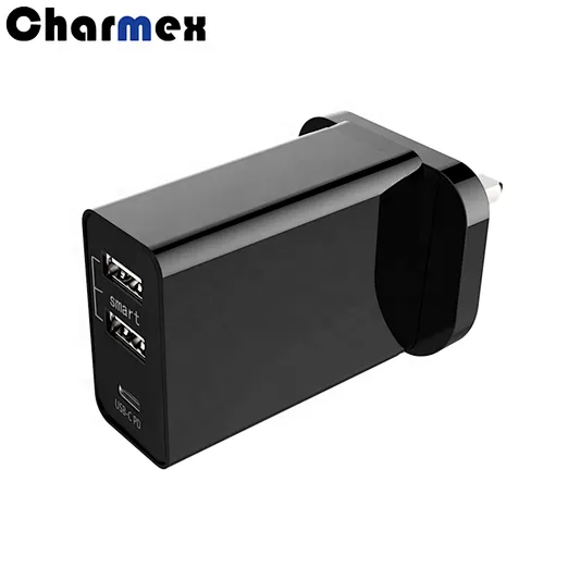 New PD 30W Travel Charger Fast Charge Mobile Tablet PC 3 Port Portable Phone Charger