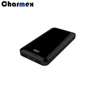 New Products Free Sample High Capacity Dual Output Interface Li-polymer Battery Slim 10000mah Power Bank