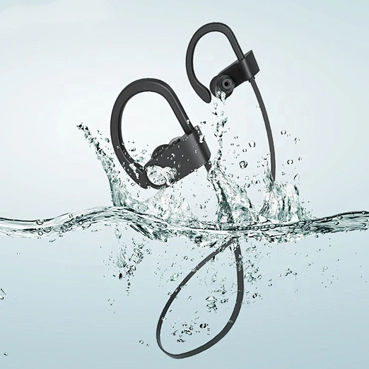 Charmex Headphones Genuine IPX7 Waterproof Ear Hook Stereo Wired Headset