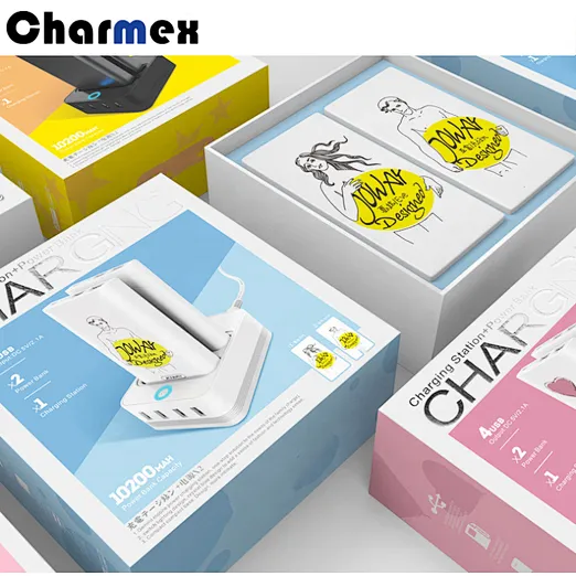 Charmex New Portable Power Station 1*2 Mobile Power 10000mah Power Bank Charging Station