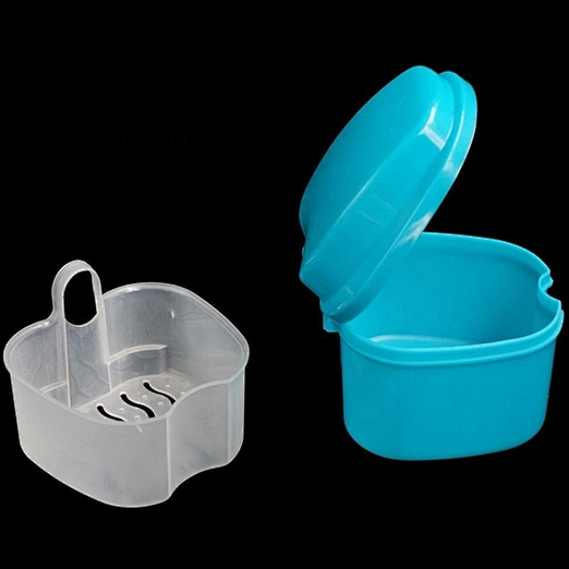 Charmex Apple Shape Keep full Denture Cleaning Storage Box With Hanging Net