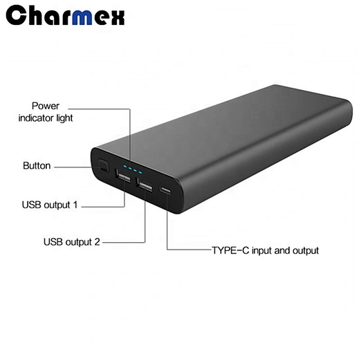 Ultra Slim Power Bank 3 patterns available 2 usb port smartphone charger Charmex power bank 26800mah