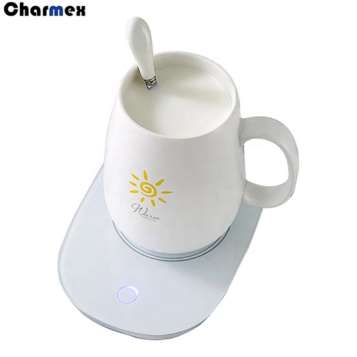 Charmex Warm Cup Electric Heating With Lid And Spoon Heng Cup Creative Gift Temperature 55 Degrees Coaster Warm