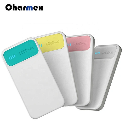 Ultra-thin Power Bank 2A Output Smart Phone Charging Ultra Slim Power Bank 6000mAh