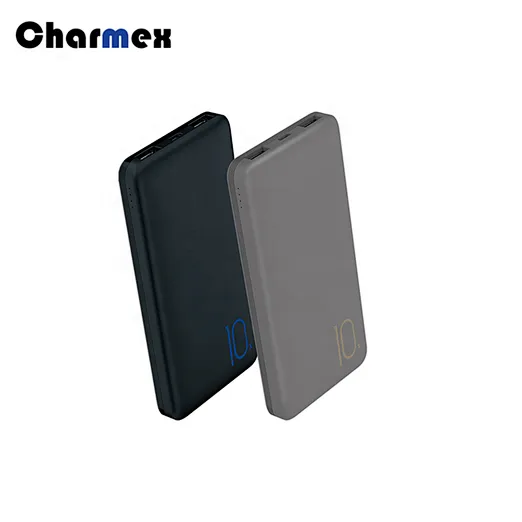 Charmex Power Bank 10000 mah Ultra-thin Portable Compact Cute Mobile Power Bank 10000mah Universal