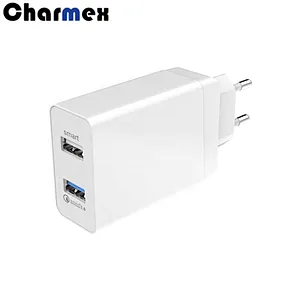 Factory Direct Sales 30W 3USB QC3.0 Wall-Mounted Dual Port Travel usb Charger
