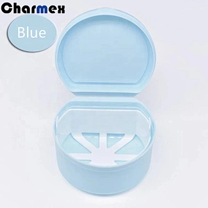 Charmex Clear Plastic Orthodontic Dental Retainer case Denture Box Teeth box