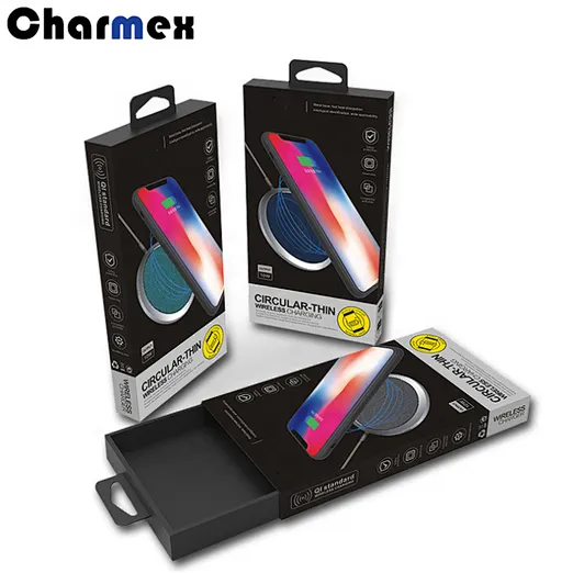 New 10W Fast Charge Round slim wireless charger 10w Wireless Charger