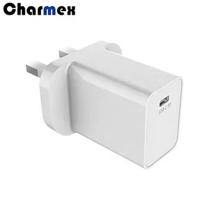 Charmex New UK PD18W Charger Single Port Fast  Suitable For Mobile Phone Laptop Travel Charger