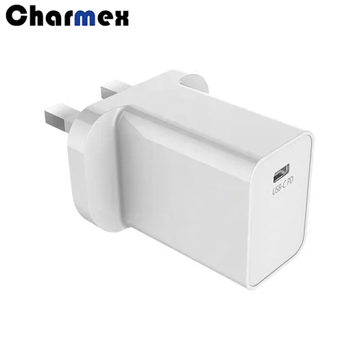 Charmex New UK PD18W Charger Single Port Fast  Suitable For Mobile Phone Laptop Travel Charger