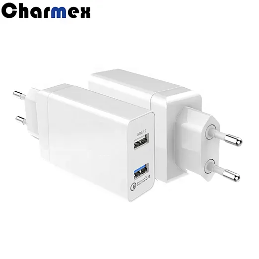Factory Direct Sales 30W 3USB QC3.0 Wall-Mounted Dual Port Travel usb Charger