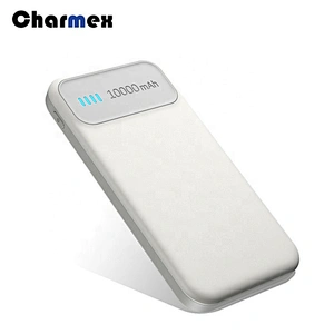 Charmex Ultra-thin Polymer Mobile Phone Power Bank 10000 mAh Portable Power Bank Custom Logo