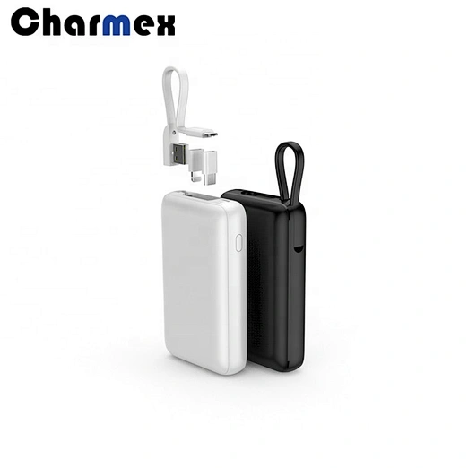 Charmex New Built-in  Cable Mi Power Banks  High Capacity  10000mah Power Bank Portable Power Bank