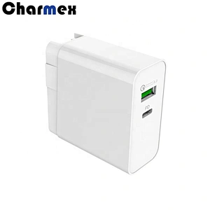 New PD 27W Travel Charger Fast Charge Mobile Tablet PC 2 Port US  Fast Charger