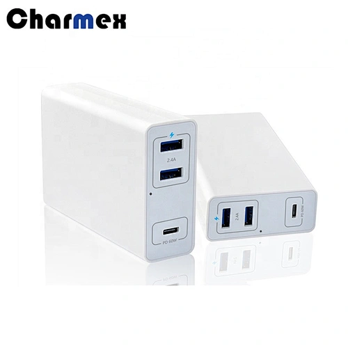 Charmex New Universal Travel Adapter 60W QC4+ Charger Support QC4+/QC4/QC3.0 Charger