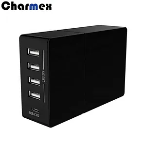 Charmex Factory Direct Sales 52W 5 USB Desktop Charger PD Series USB C Charger
