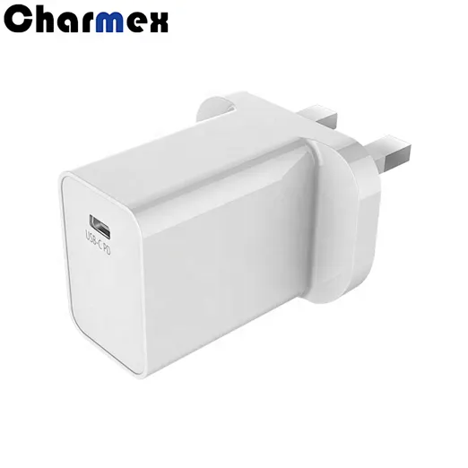 Charmex New UK PD18W Charger Single Port Fast  Suitable For Mobile Phone Laptop Travel Charger
