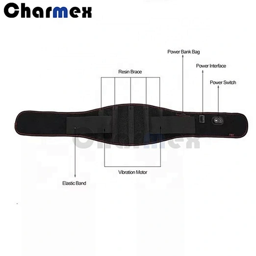 Charmex Multi-purpose vibrating body massage belt machine waist Massage Brace Belt