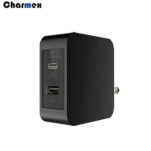 New 30W Plug Foldable 18W PD Adapter With Type-C+USB Travel Charger