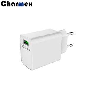 Charmex Wall Charger qc3.0 USB Fast Charge Certification Travel Charger 18W Single Port QC3.0 Charger