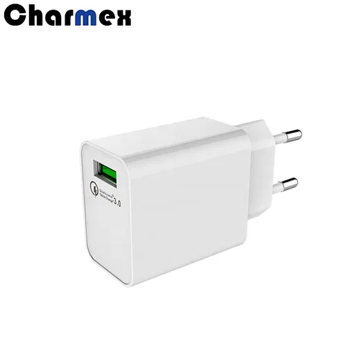 Charmex Wall Charger qc3.0 USB Fast Charge Certification Travel Charger 18W Single Port QC3.0 Charger