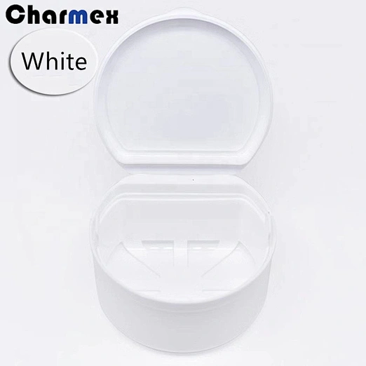 Charmex Clear Plastic Orthodontic Dental Retainer case Denture Box Teeth box