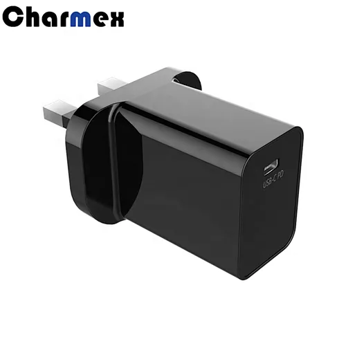 Charmex New UK PD18W Charger Single Port Fast  Suitable For Mobile Phone Laptop Travel Charger