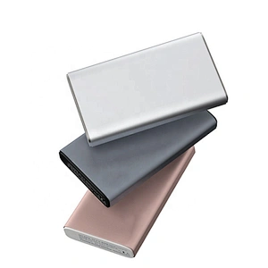 Charmex Portable Power Bank Ultra-thin Metal 10000 mAh Dual USB 2A Fast Charge Power Bank