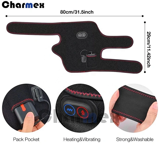 Charmex Medical Physical Therapy Electric Knee Heating Pad with Massaging