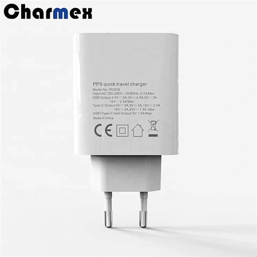 Charmex New PD30W Charging Head Mobile Phone Super 5A Direct Charge Folding USB Travel SCP Fast Charger