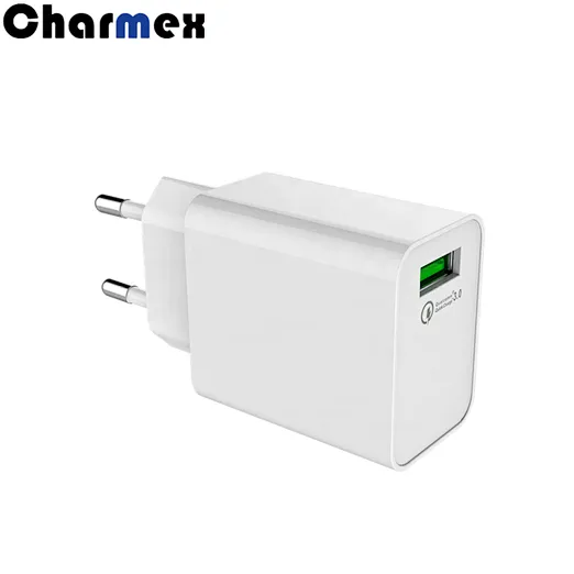 Charmex Wall Charger qc3.0 USB Fast Charge Certification Travel Charger 18W Single Port QC3.0 Charger