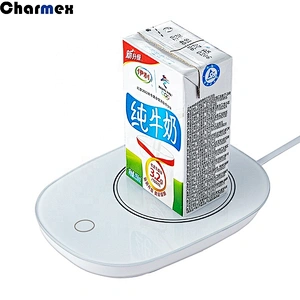 Charmex Warm Cup Electric Heating With Lid And Spoon Heng Cup Creative Gift Temperature 55 Degrees Coaster Warm