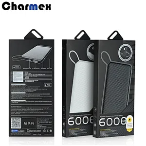 Ultra Thin Portable Charger 6000mAh Built-in Micro Portable Power Bank for Mobile Phone Charging