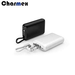 Charmex New Built-in  Cable Mi Power Banks  High Capacity  10000mah Power Bank Portable Power Bank