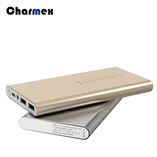 Ultra-thin Aluminum Mobile Power Mobile Phone Charging Power Supply 10000MmAh Aluminum Alloy Power Bank