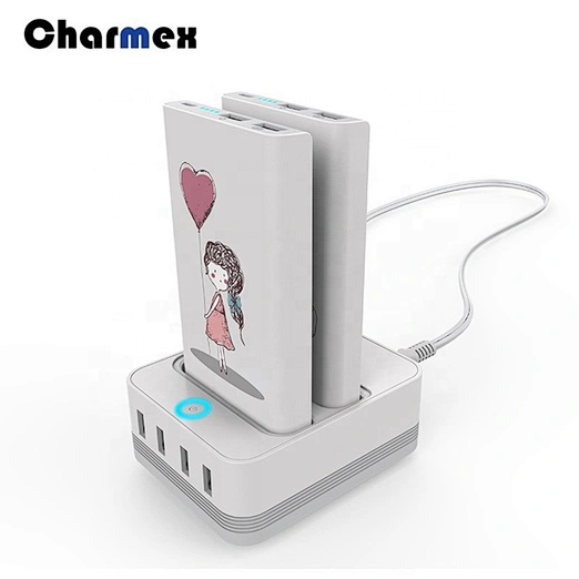 Charmex New Portable Power Station 1*2 Mobile Power 10000mah Power Bank Charging Station