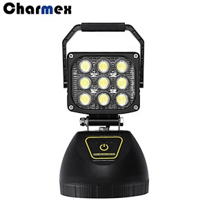 New 27w dimmable white blue red portable Foldable rechargeable led flood work lights Jump starter accessory work light