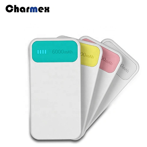 Ultra-thin Power Bank 2A Output Smart Phone Charging Ultra Slim Power Bank 6000mAh