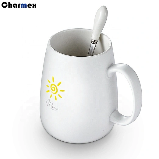 Charmex Warm Cup Electric Heating With Lid And Spoon Heng Cup Creative Gift Temperature 55 Degrees Coaster Warm