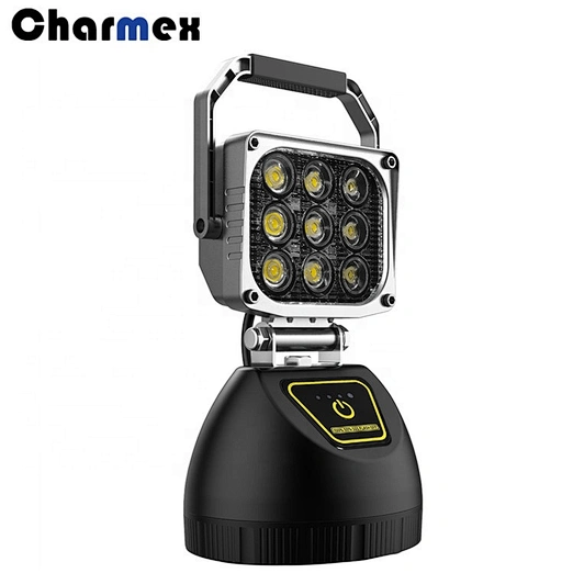 New 27w dimmable white blue red portable Foldable rechargeable led flood work lights Jump starter accessory work light