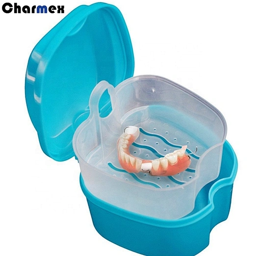 Charmex Blue Dental Retainer Case/Denture Storage Box/Denture Box