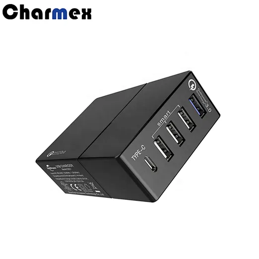 Charmex 52W QC3.0 Certification Mobile Phone Computer Universal 5 port Desktop Charger