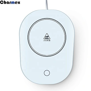 Charmex Warm Cup Electric Heating With Lid And Spoon Heng Cup Creative Gift Temperature 55 Degrees Coaster Warm