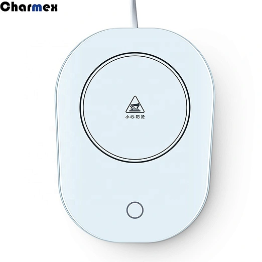 Charmex Warm Cup Electric Heating With Lid And Spoon Heng Cup Creative Gift Temperature 55 Degrees Coaster Warm