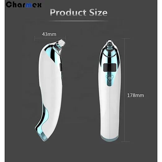 Charmex Portable Facial Pore Cleaner Electric Blackhead Remover Vacuum Tool Kit