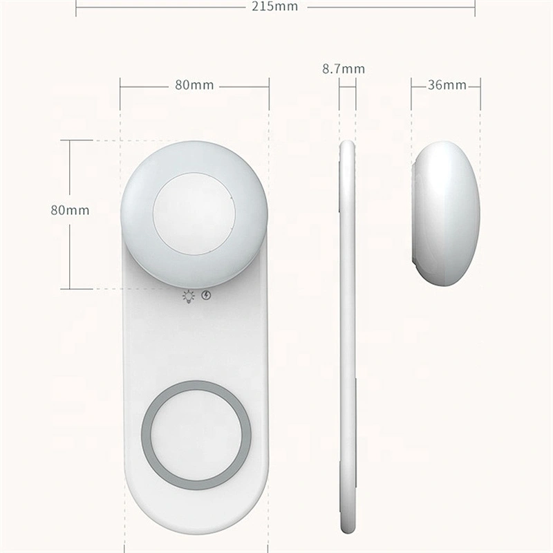 Hot-selling product 2 in 1 mobile phone wireless charger LED night light