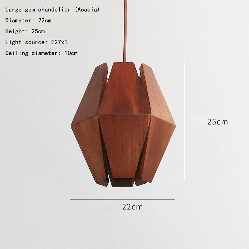 modern wooden restaurant small chandelier luxury retro lighting lighting hotel creative LED chandelier