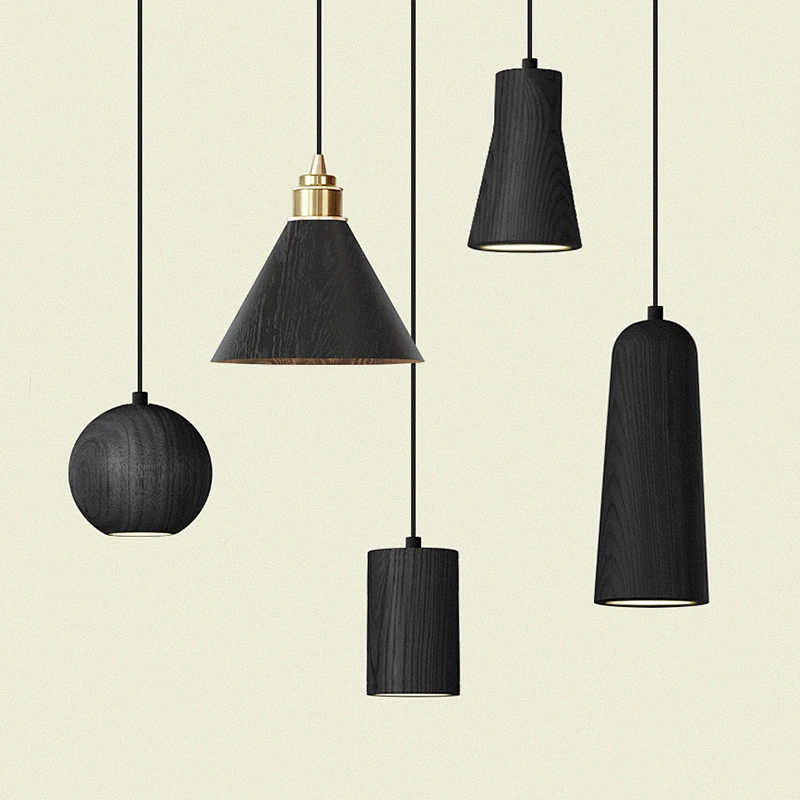 Modern staircase chandelier black pendant led lights luxury high quality led chandelier