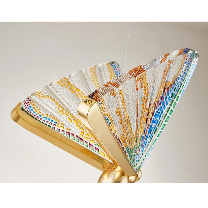 Hall chandelier modern minimalist butterfly single head light luxury net red restaurant stairwell bedside chandelier